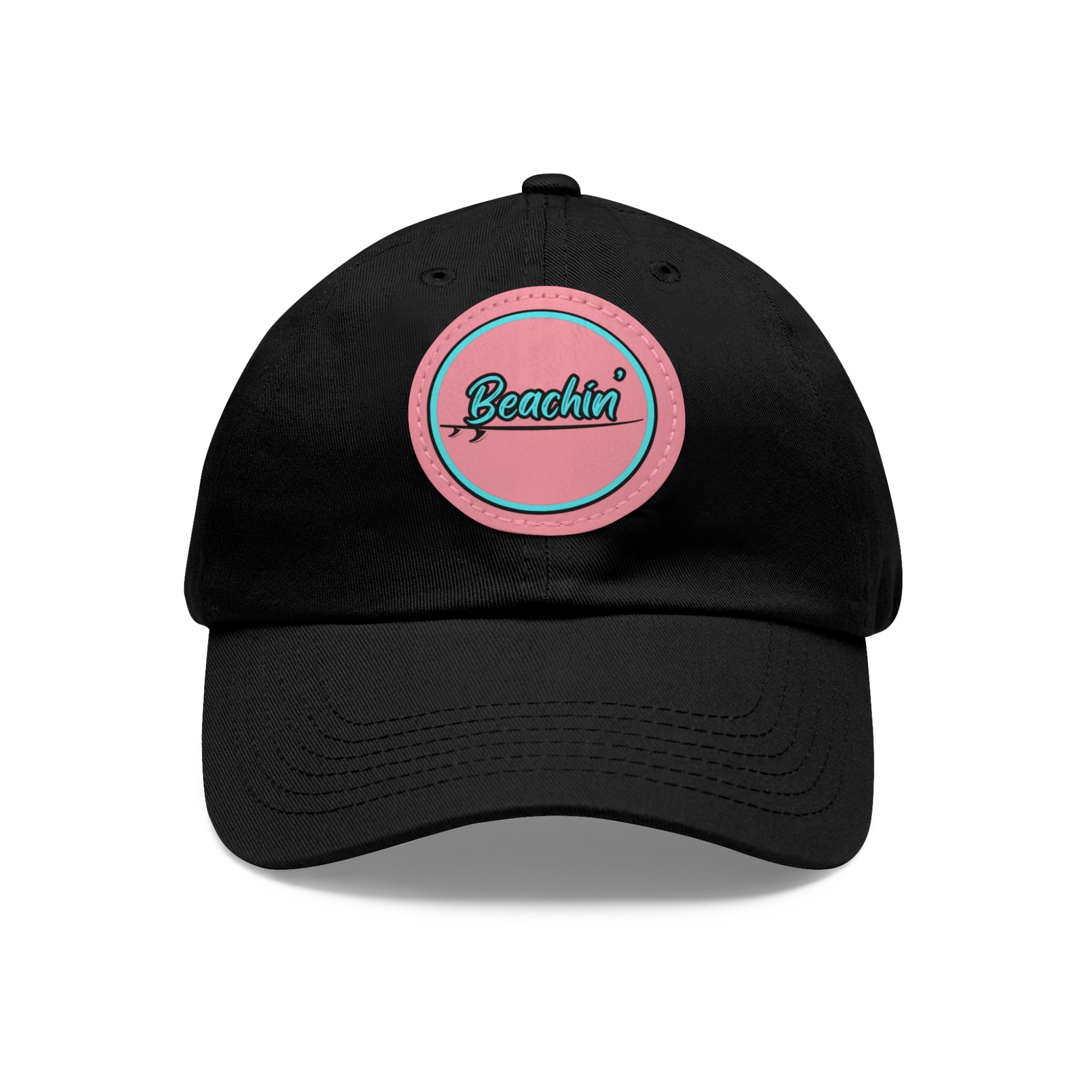 Dad Hat with Leather Patch (Round)