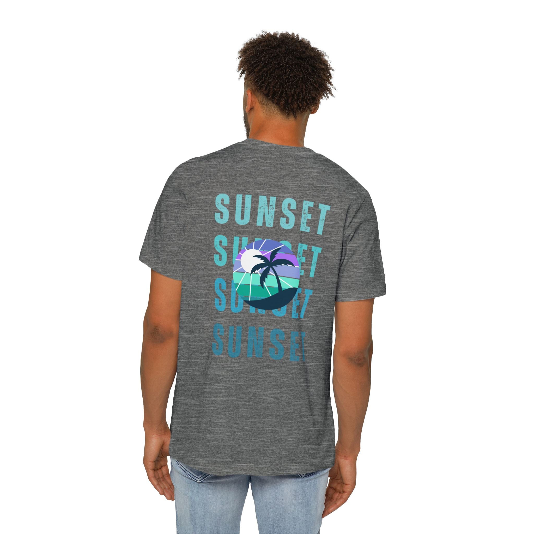 Beachin Sunset USA-Made Unisex Short-Sleeve Jersey T-Shirt