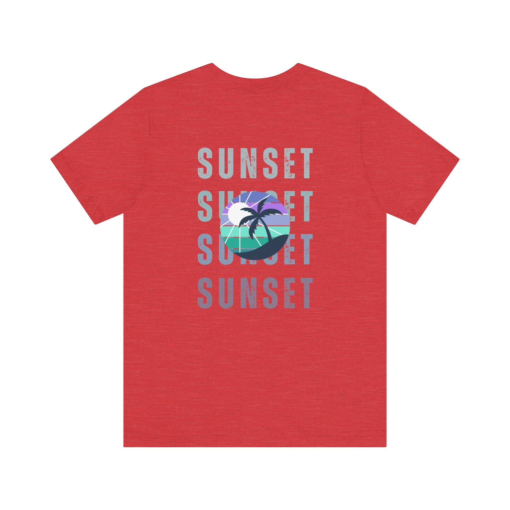 Beachin' Sunset Unisex Jersey Short Sleeve Tee