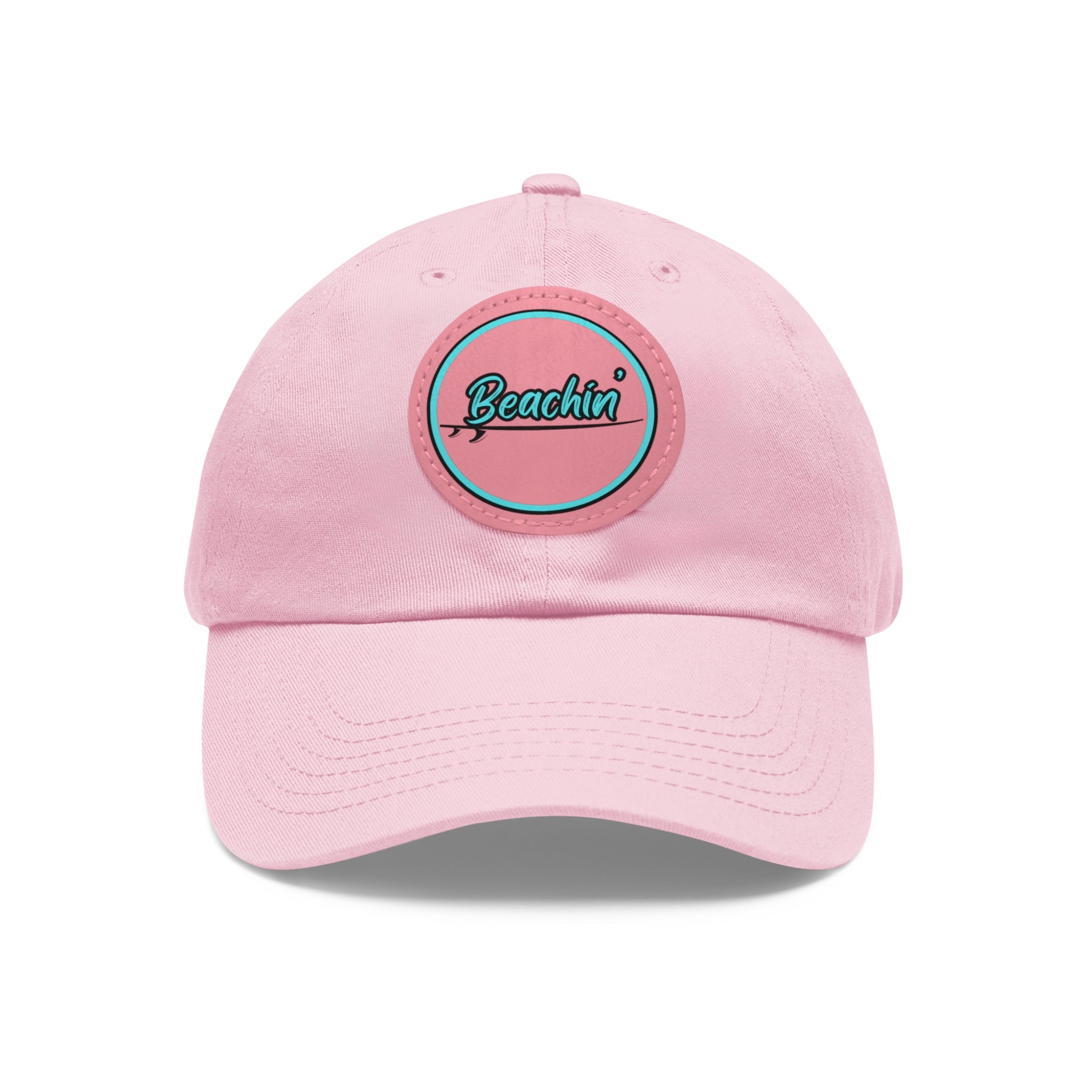 Dad Hat with Leather Patch (Round)