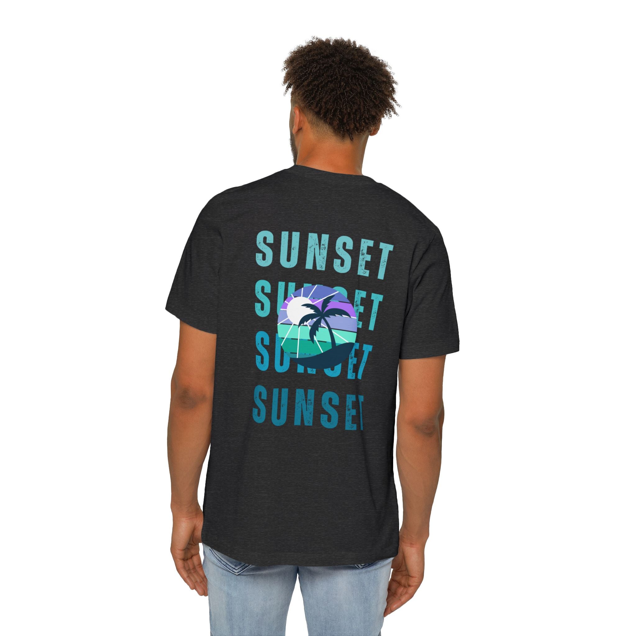 Beachin Sunset USA-Made Unisex Short-Sleeve Jersey T-Shirt