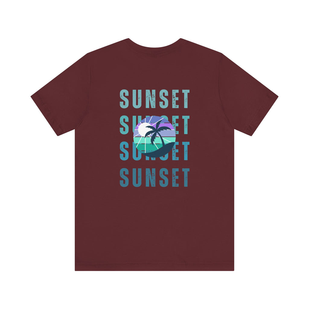 Beachin' Sunset Unisex Jersey Short Sleeve Tee