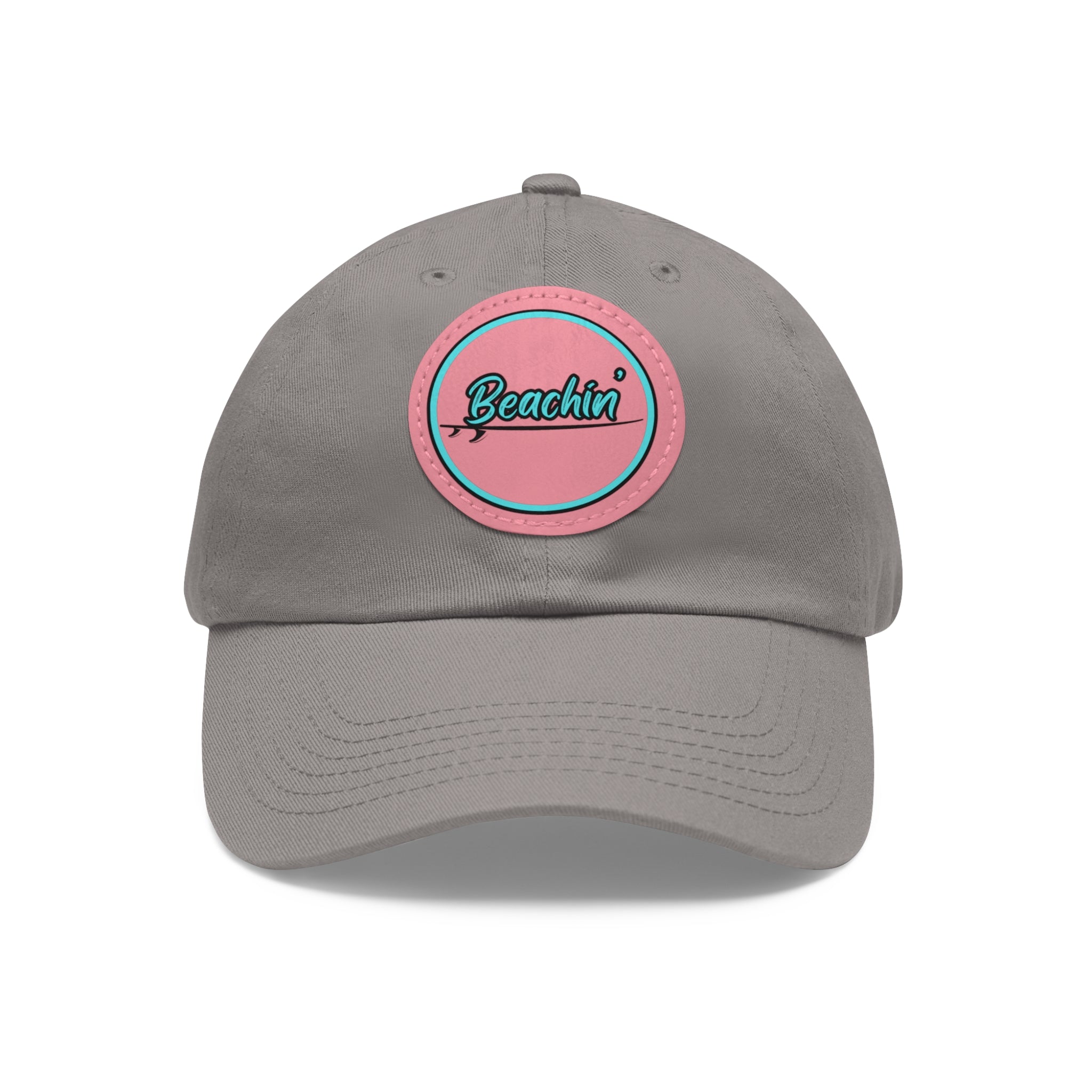 Dad Hat with Leather Patch (Round)