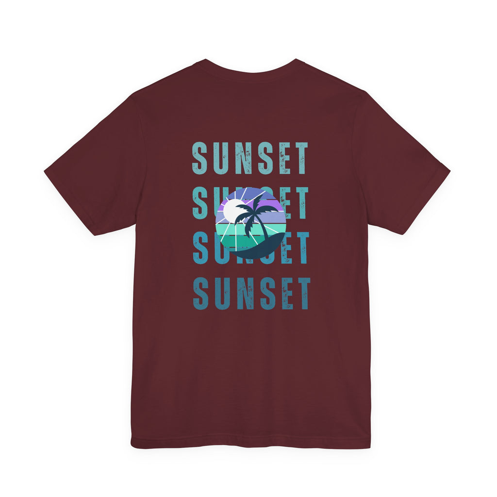 Beachin' Sunset Unisex Jersey Short Sleeve Tee