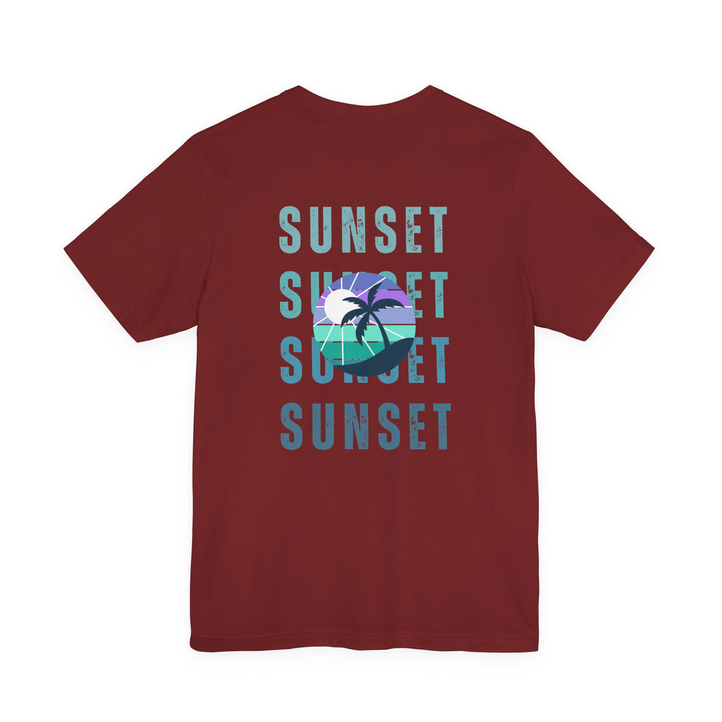 Beachin' Sunset Unisex Jersey Short Sleeve Tee