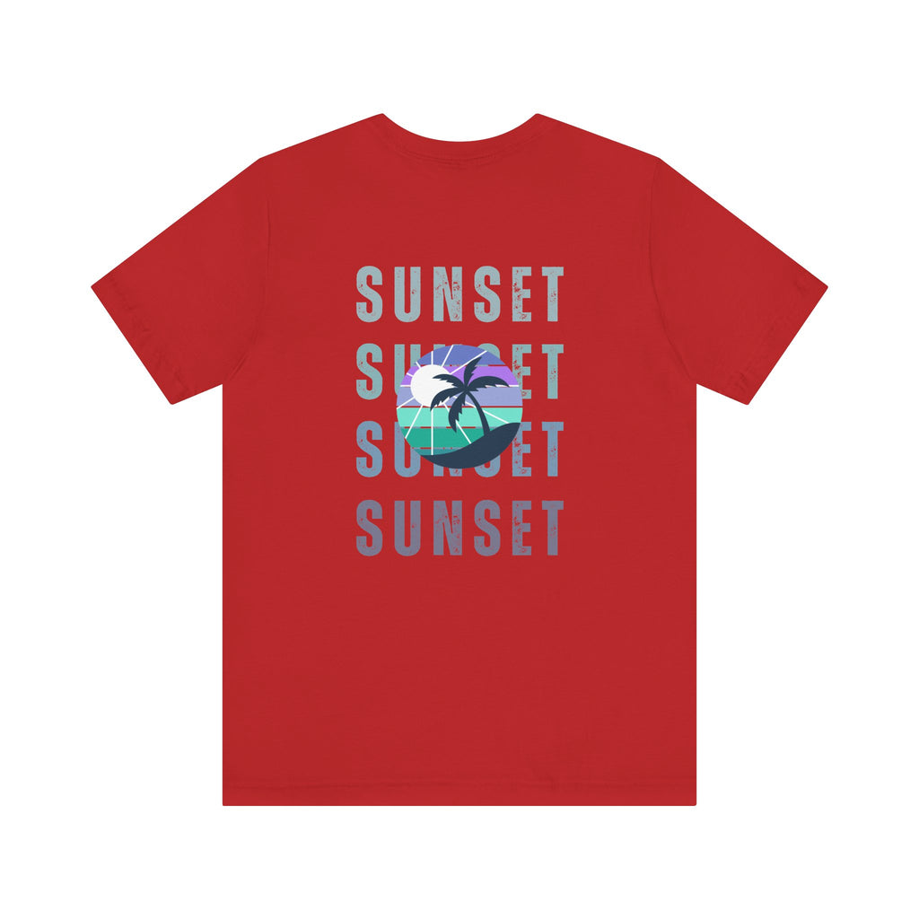 Beachin' Sunset Unisex Jersey Short Sleeve Tee