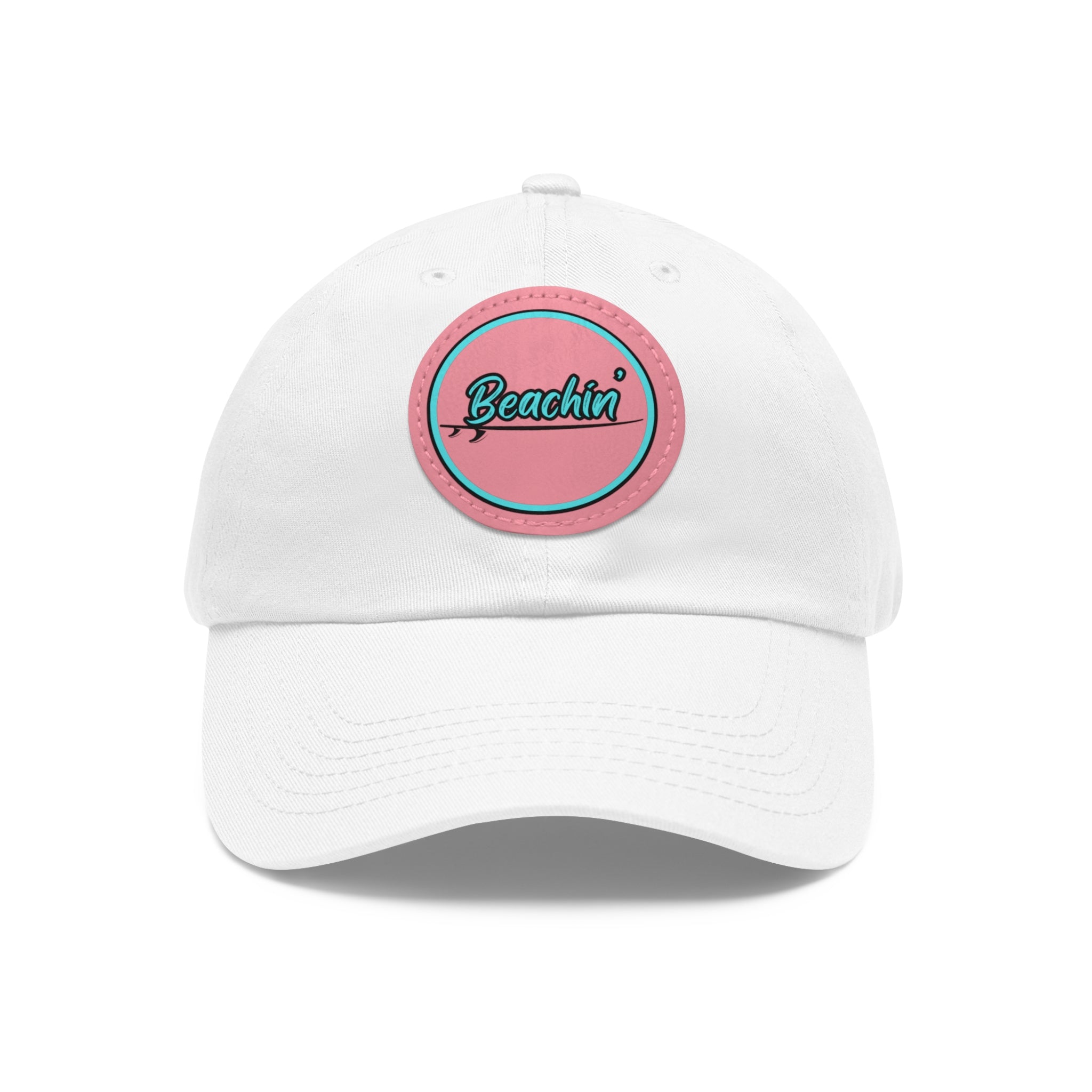 Dad Hat with Leather Patch (Round)